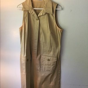 Tan sleeveless dress